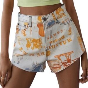 Urban Outfitters Graphic Denim Shorts